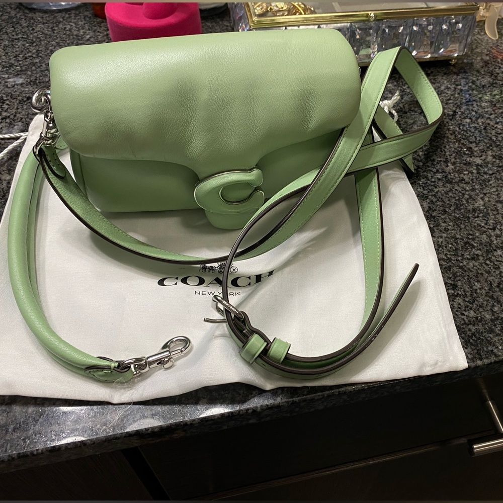COACH- Pillow Tabby 18 inch ( DISCONTINUED COLORWAY Pistachio)